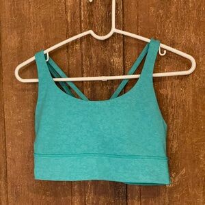 lululemon Energy Bra B-D cups *Longline in Blaze Maldives Green, size 8